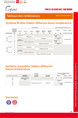 Système Bi-Bloc Daikin Altherma basse température