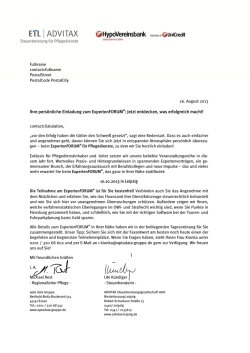 Ihre pers&ouml;nliche Einladung zum ExpertenFORUM&reg;: Jetzt entdecken