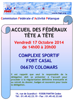 Dossier F&eacute;d&eacute;raux P&eacute;tanque TAT Octobre 2014