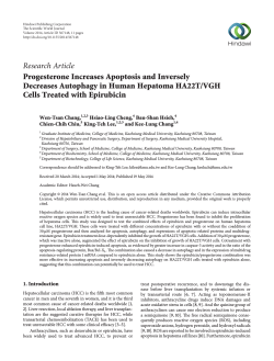 Progesterone Increases Apoptosis and Inversely Decreases