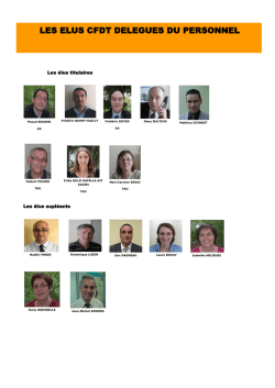 les elus cfdt delegues du personnel