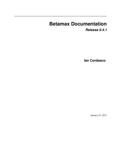 Betamax Documentation