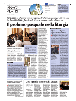Il profumo pasquale nella liturgia - Diocesi di Anagni