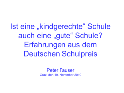 Peter Fauser: Gute Schule, guter Unterricht, kollegiales Lernen. Was