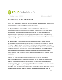 Info 4 Was ist ein PPS - POLIO Selbsthilfe