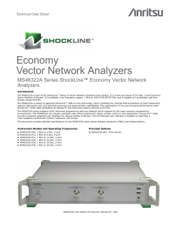 ShockLine MS46322A Series VNA Technical Data Sheet