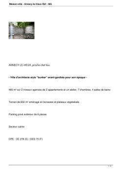 Maison-villa - Annecy-le-Vieux Réf : 485
