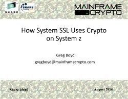 How System SSL Uses Crypto on System z