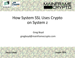 How System SSL Uses Crypto on System z
