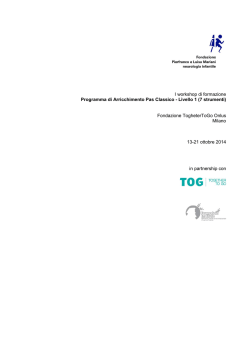 I workshop di formazione Programma di Arricchimento Pas Classico