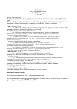 IIS Boscardin PROGRAMMA DI INGLESE Classe 2^ E Tecnologico