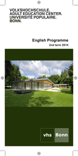 VHS English Programme Aug - Dec 2014