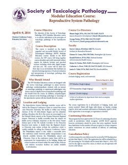 Modular Course Flyer - Society of Toxicologic Pathology