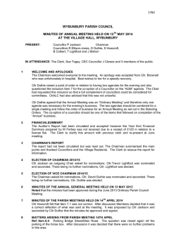 May AGM - Wybunbury Parish Council