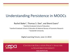 "Understanding Persistence in MOOCS" [PDF]