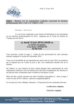 Invitation réunion Orgnanisations Syndicales du 12 juin 2014.rtf