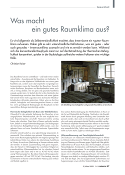 Was macht ein gutes Raumklima aus?