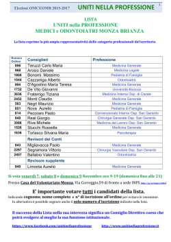 Importante, lettera di presentazione della nostra lista
