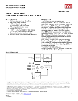 IS62WV102416EALL/BLL - Integrated Silicon Solution, Inc