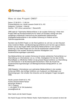 Was ist das Projekt OMS? - firmendb.de