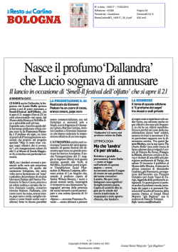 Nasce il profumo "Dallandra"