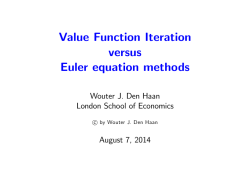 Value Function Iteration versus Euler equation methods