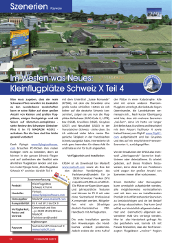 Im Westen was Neues: Kleinflugplätze Schweiz X Teil - FS Magazin