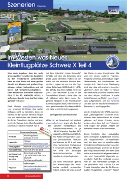 Im Westen was Neues: Kleinflugpl&auml;tze Schweiz X Teil - FS Magazin