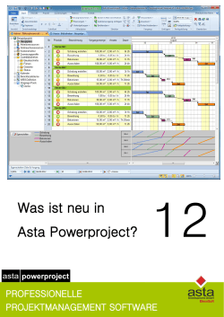 Was ist neu in Asta Powerproject? 12 - Huber EDV-Systeme