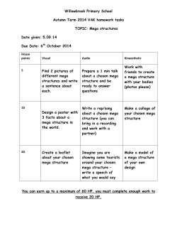 Mega structures VAK homework