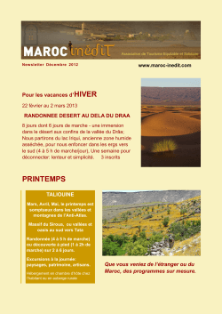 PRINTEMPS - Maroc Inédit