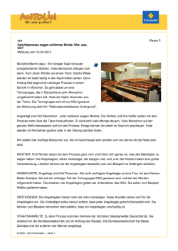 dpa Klasse 5 Gerichtsprozess wegen schlimmer Morde: Wer, was