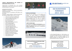 ski randonnee nordique 2014 -2015 - Club alpin français Grenoble