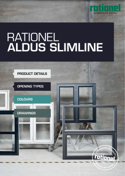 RATIONEL ALDUS SLIMLINE - Rationel Windows and Doors