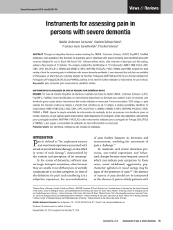 Instruments for assessing pain in persons with severe dementia