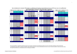 Inter-institutional test calendar 2015 (subject to