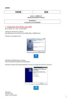 fiche-linux-19 RASPBERRY installation RASPBIAN
