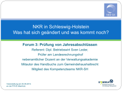 NKR in Schleswig-Holstein Was hat sich geändert und - NKR-SH