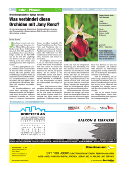 Was verbindet diese Orchidee mit Jany Renz?