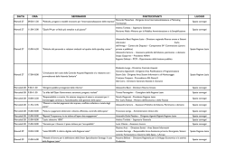 DATA ORA SEMINARIO PARTECIPANTI LUOGO
