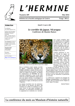 209 mai 2014 - Société Zoologique de Genève