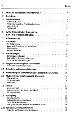 1. Was ist Teilzeitbeschäftigung ? . . . . . . . . . . . . . . . 7