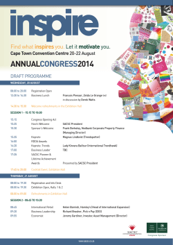 annuaLCongress2014 - Annual Congress of the South African