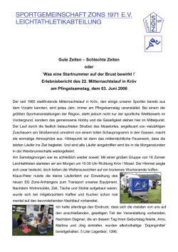 Gute Zeiten &ndash; Schlechte Zeiten oder `Was eine - SG Zons