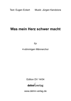 Was mein Herz schwer macht - Neues Geistliches Lied