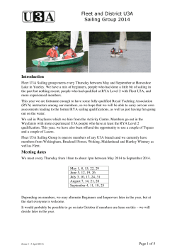 2014 newsletter - Bracknell Forest U3A