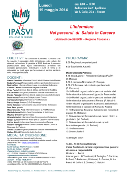 Locandina 19 maggio - Collegio IPASVI Provincia di Firenze