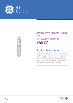 Arcstream™ Double Ended UVC Product information