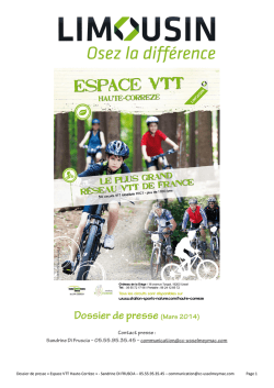 Dossier de presse - Communaut&eacute; de commune Ussel Meymac
