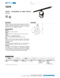 TG07N Page de catalogue - Stanpro Lighting Systems